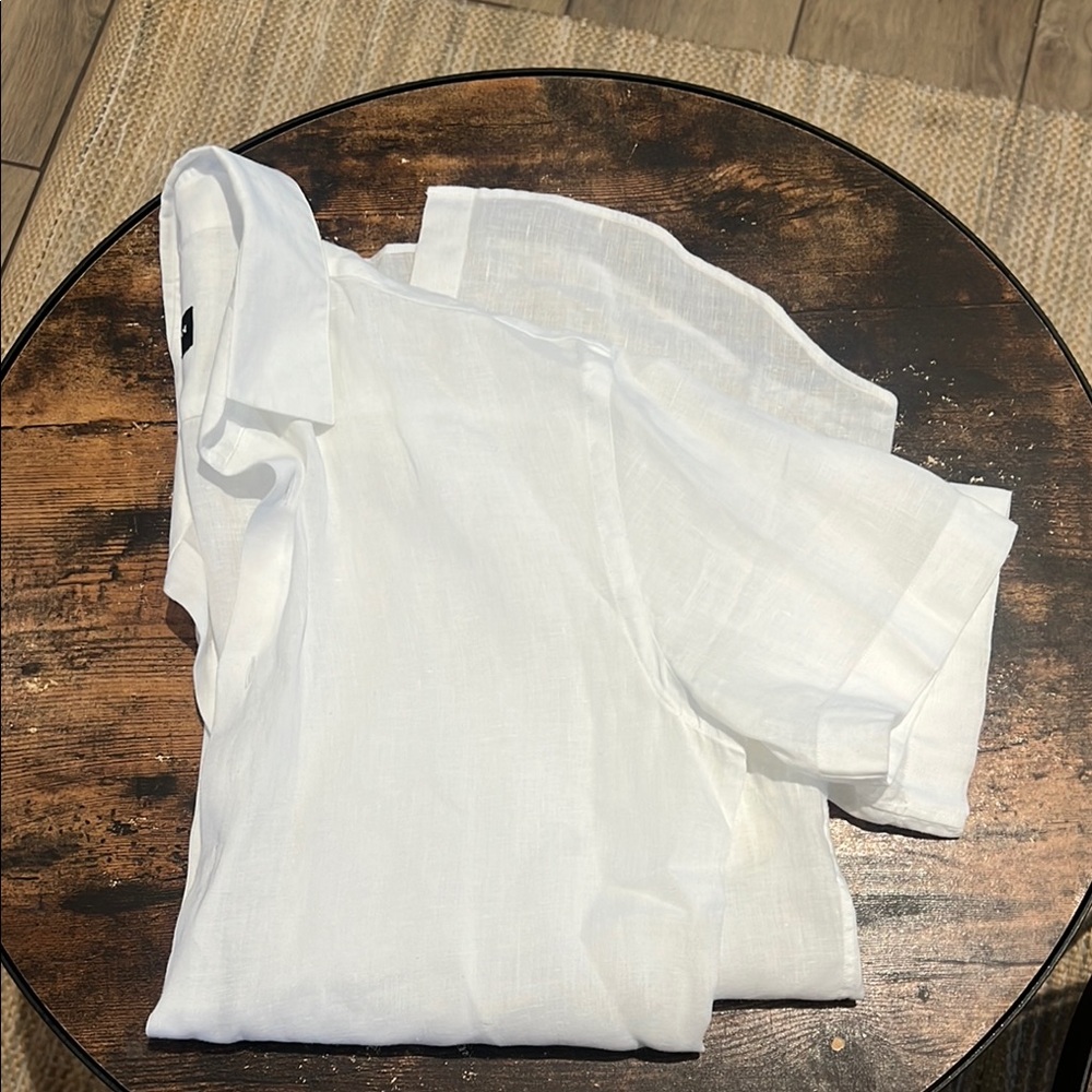 Giorgio Armani Classic White Linen Shirt